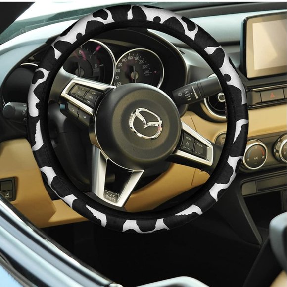 7pc Lux Cow Print Universal Car Decor Accessories - Picture 2 of 7